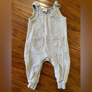 Gray Sleeveless Baby Romper